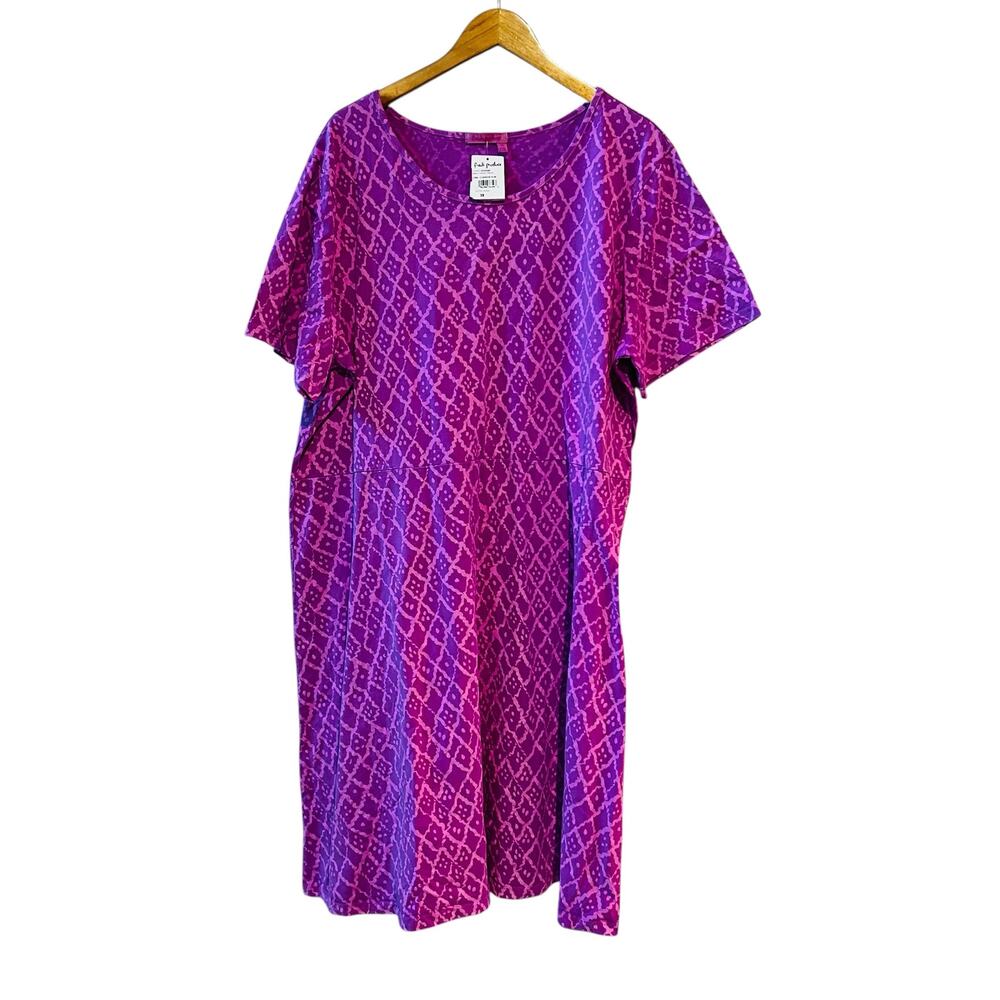 Fresh Produce Amalfi SadiePrinted Short Sleeve Dress Size 3X NWT